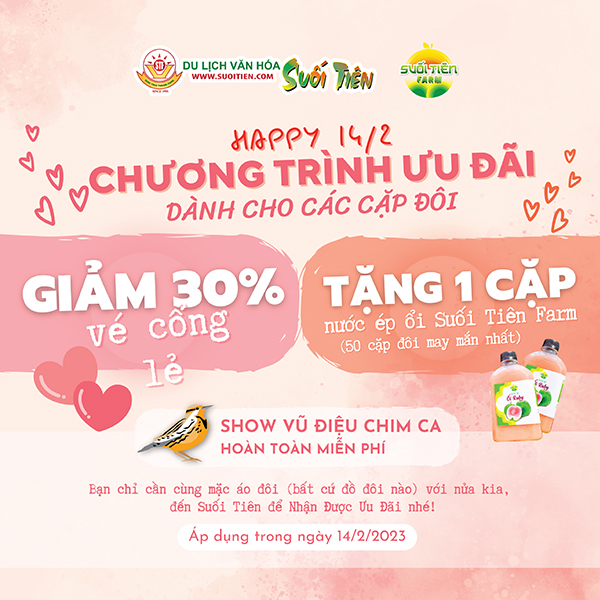 Valentine - Ưu đãi với chương trình 