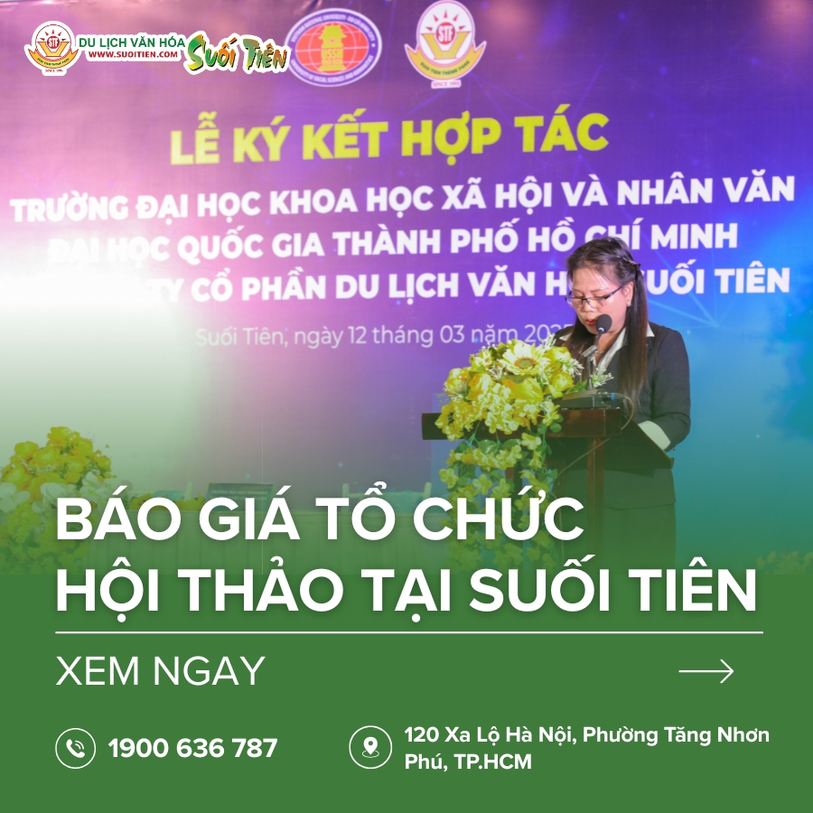 Báo giá tổ chức hội thảo trọn gói tại Suối Tiên