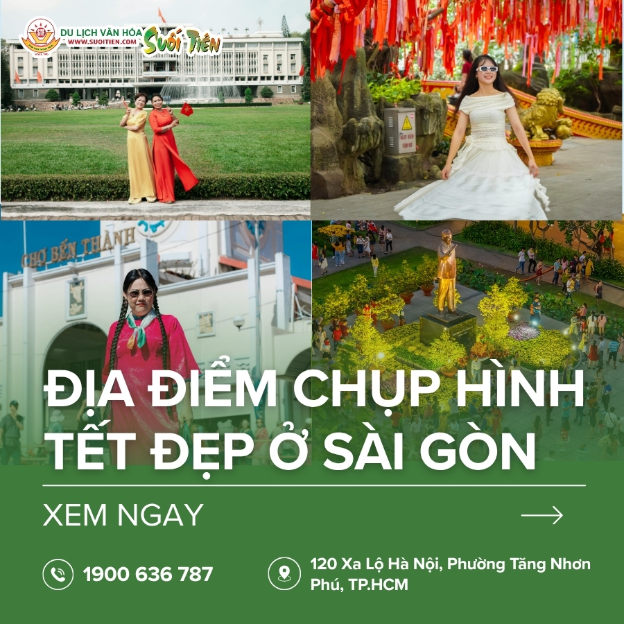 Top 16 địa điểm chụp hình Tết đẹp ở Sài Gòn không thể bỏ lỡ