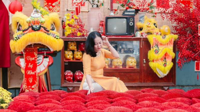 Anna Garden đầu tư trang trí nhiều tiểu cảnh chụp hình Tết (Nguồn: Sưu Tầm)