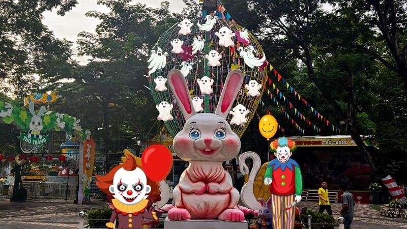 Công viên Lê Thị Riêng lung linh Halloween với khu vui chơi Thỏ Trắng ma quái (Nguồn: Sưu tầm)