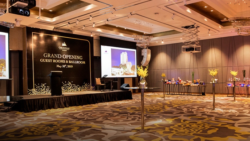 Không gian tổ chức dạ tiệc sang trọng tại Caravelle Hotel