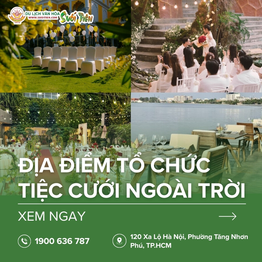 Top 10 địa điểm tổ chức tiệc cưới ngoài trời tại TPHCM