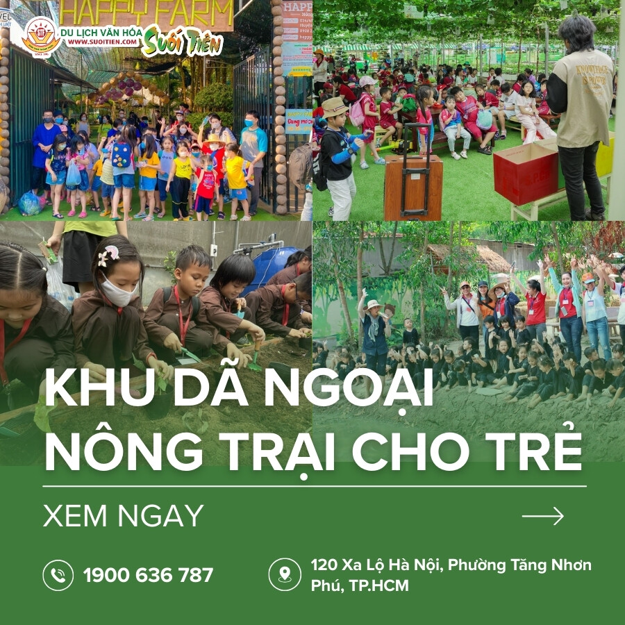Tổng hợp 8 khu dã ngoại nông trại cho trẻ tại TP.HCM