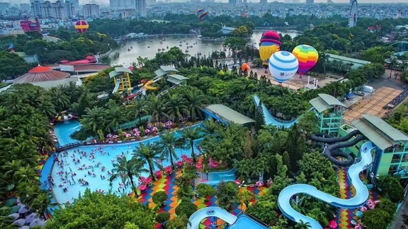 Đầm Sen Nước là công viên nước phù hợp cho nhiều độ tuổi Đầm Sen Nước là công viên nước phù hợp cho nhiều độ tuổi