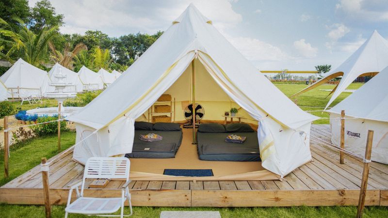 Tận hưởng không gian glamping tại khu du lịch quận 9
