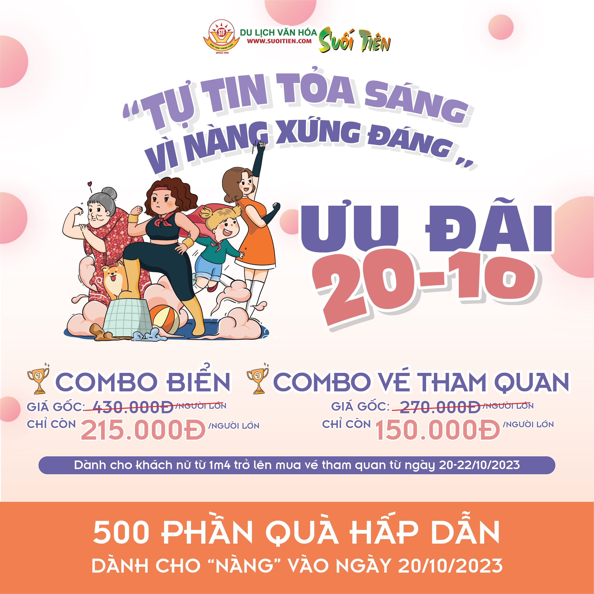 Suối Tiên Ưu Đãi Lớn Chào Mừng Ngày Phụ Nữ Việt Nam 20/10