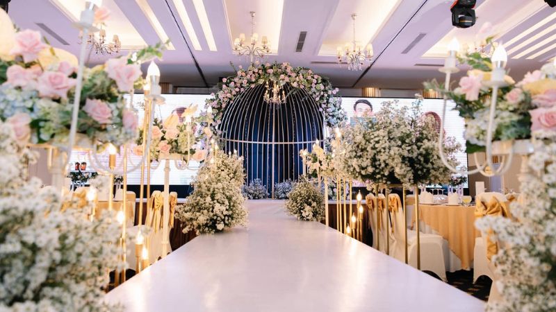 Không gian sang trọng tại nhà hàng tiệc cưới Bạch Kim nổi tiếng TP. HCM (Nguồn: Sưu Tầm)