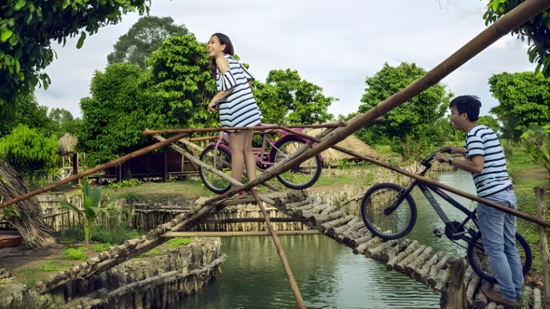 KDL sinh thái Tứ Phương nổi bật với mô hình miệt vườn kết hợp với biển độc đáo (Nguồn: Sưu Tầm)