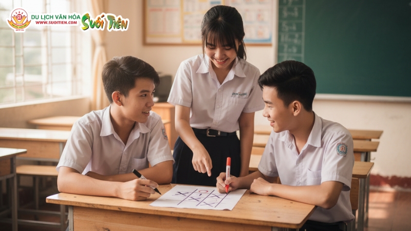 Cờ caro là trò chơi phổ biến trong lớp học (Nguồn: Sưu Tầm)
