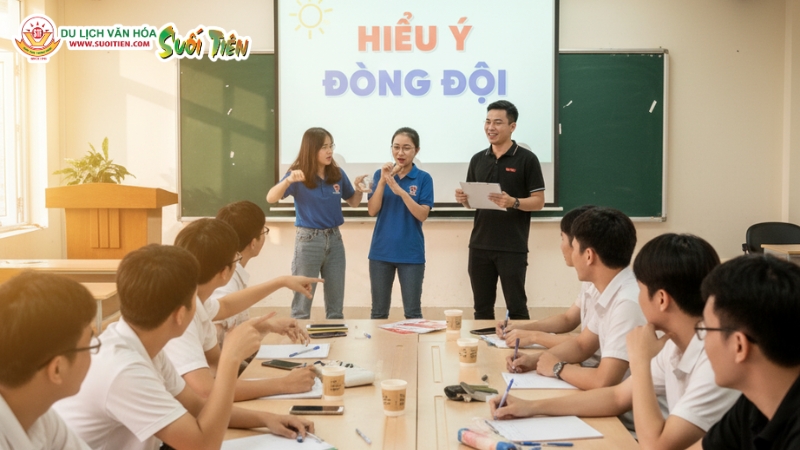 Trò chơi “Hiểu ý đồng đội” tạo sự ăn ý tạo giúp thành viên trong lớp thấu hiểu nhau hơn (Nguồn: Sưu Tầm)