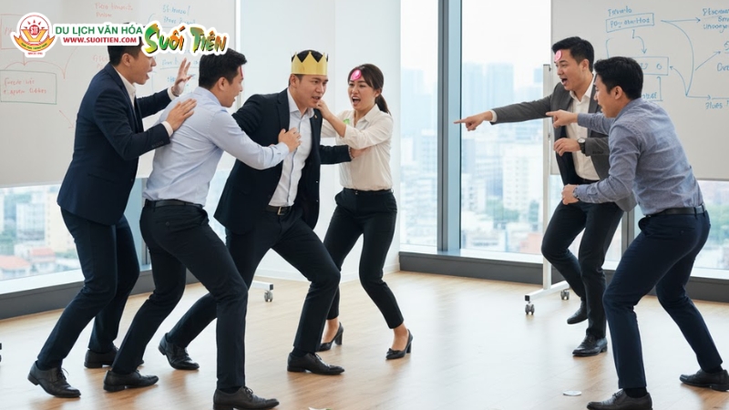Bảo vệ mục ti&ecirc;u tại c&aacute;c tr&ograve; chơi team building trong nh&agrave;