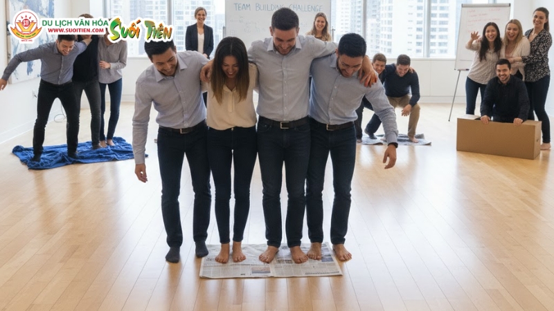 Tinh thần đồng đội trong team building trong nh&agrave;