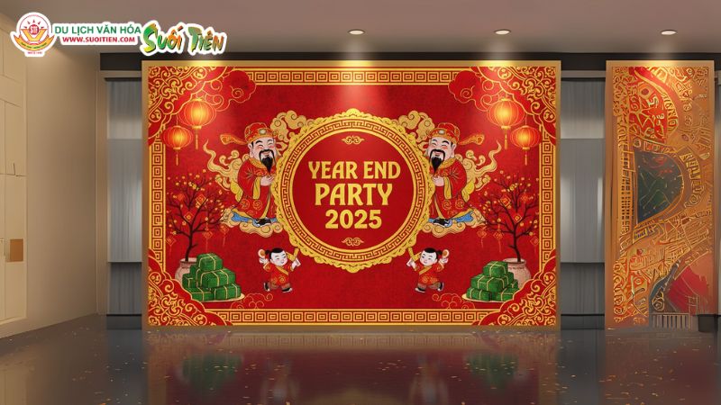 Mẫu Year End Party Backdrop 6