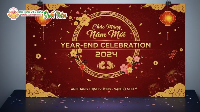 Mẫu Year End Party Backdrop 13