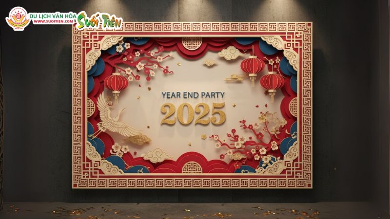 Mẫu Year End Party Backdrop 2